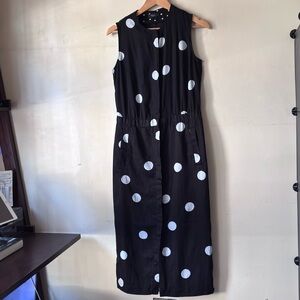 Paul Smith Black and White Polka Dot Maxi Dress